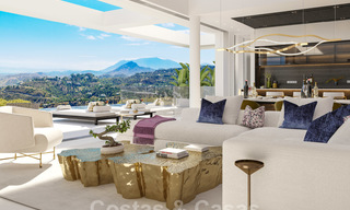 New modern luxury villas for sale with spectacular views of the golf, the lake and the Mediterranean to Africa, in a gated golf resort in Benahavis - Marbella 27932 